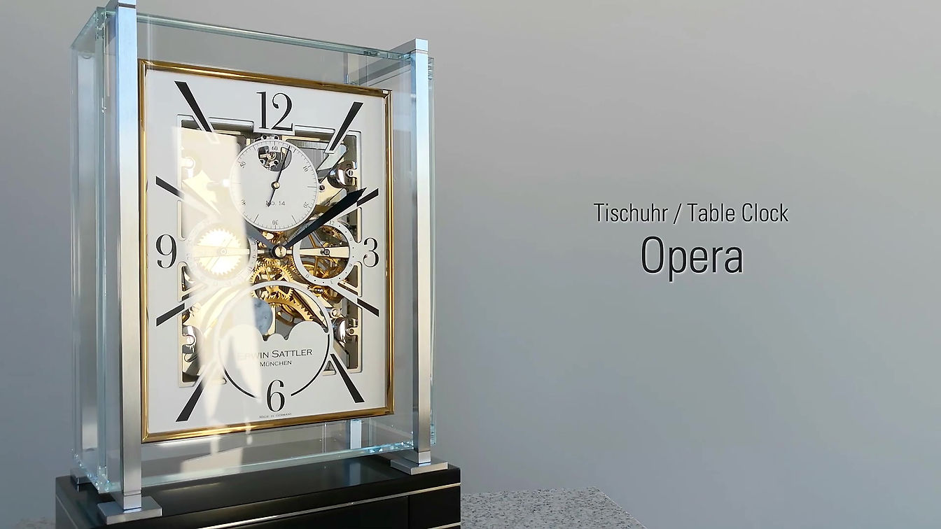 Erwin Sattler Opera Tischuhr  Table Clock